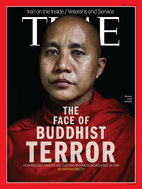 Ashin Wirathu a Time magazin címlapján 2013-ban - A buddhista terror arca.